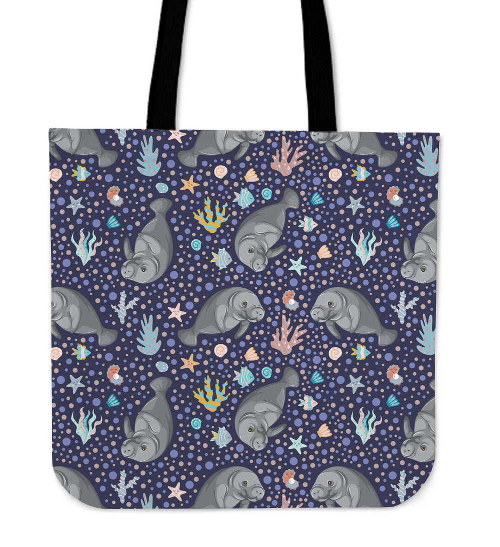 Manatee Party Linen Tote Bag