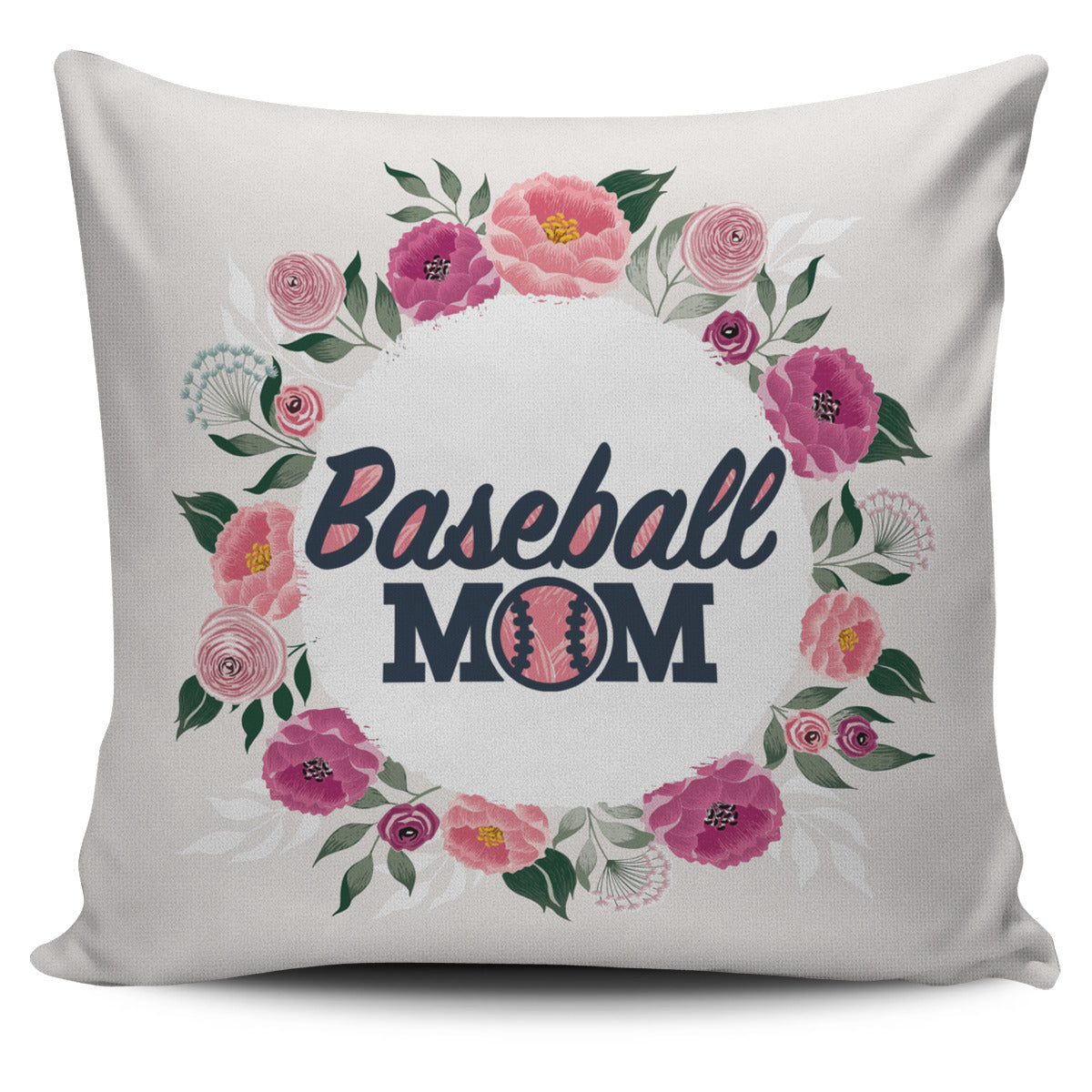 Baseball Mom Pillow Cover