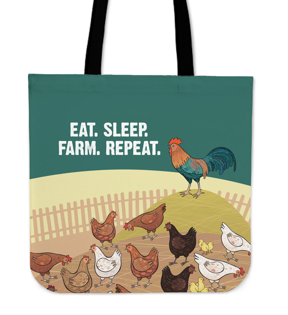 Farm Repeat Linen Tote Bag