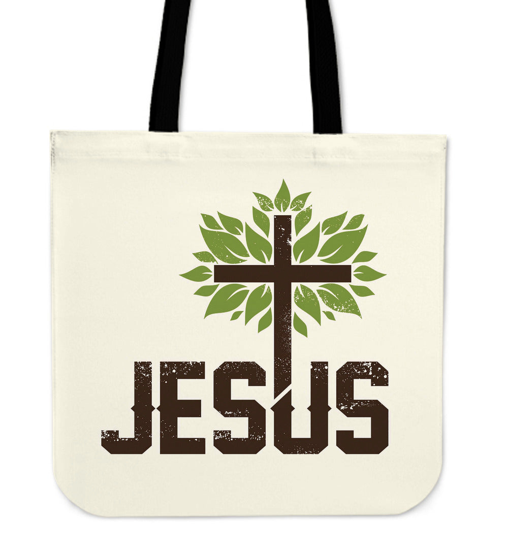 Grow With Jesus Linen Tote Bag
