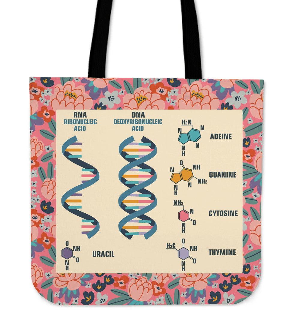 Spiral DNA Linen Tote Bag (WRONG SPELLING)