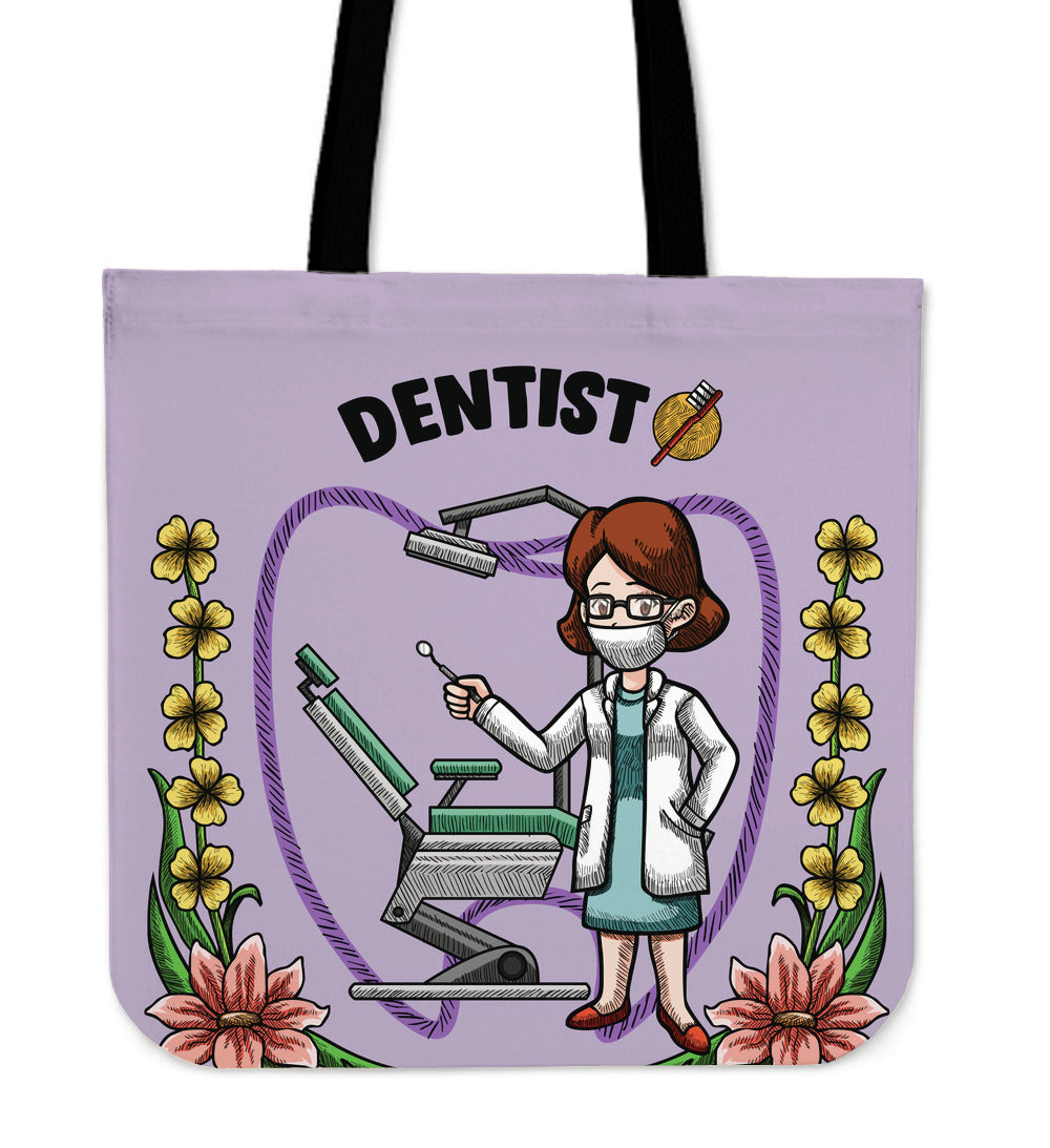 Dentist Linen Tote Bag