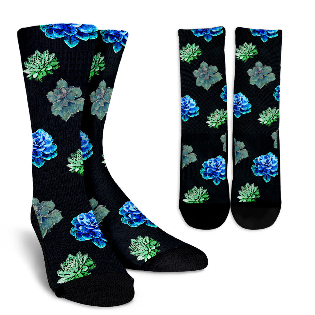 Succulent Pattern Socks