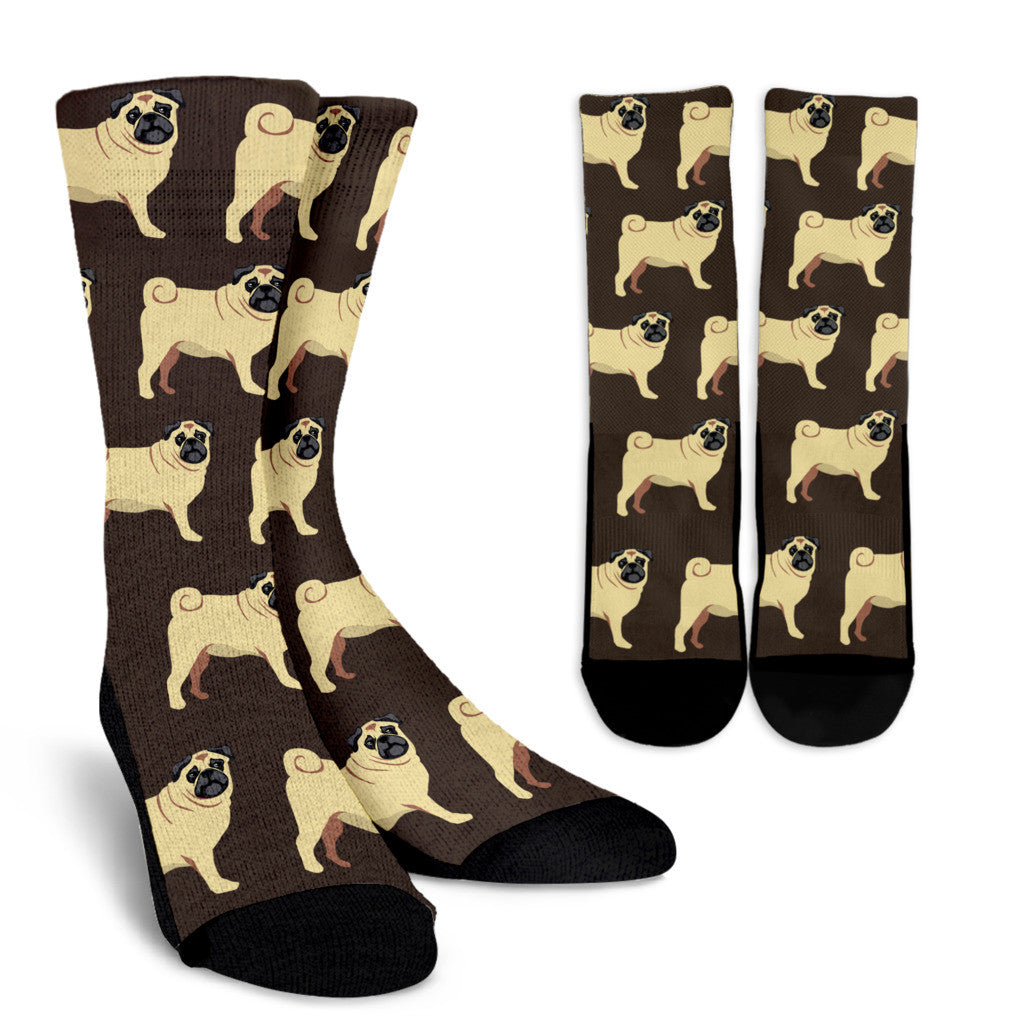 Pug Pattern Socks