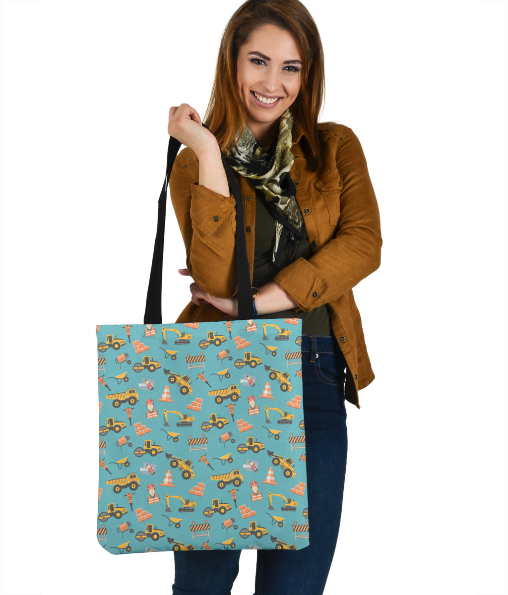 Construction Pattern Cloth Tote