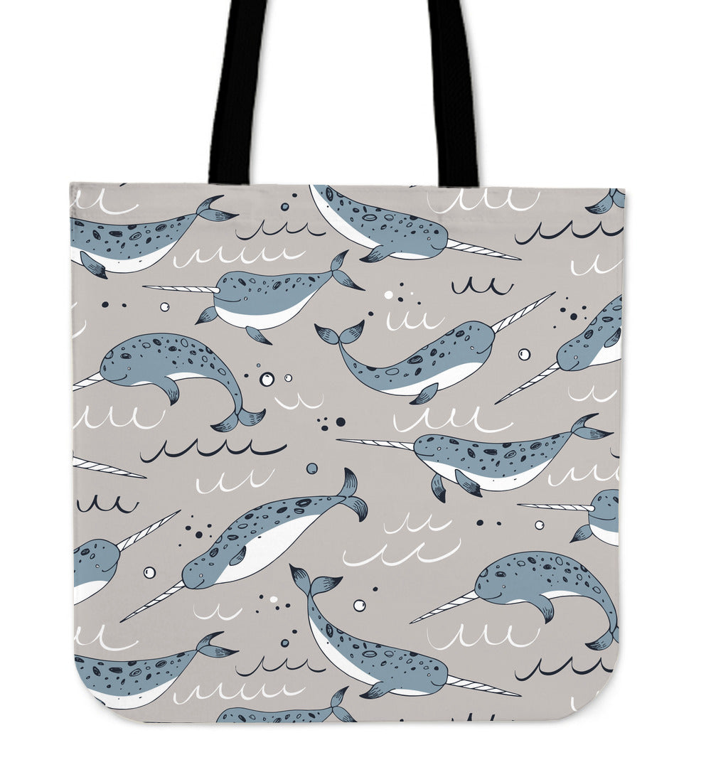 Narwhal Lovers Linen Tote Bag