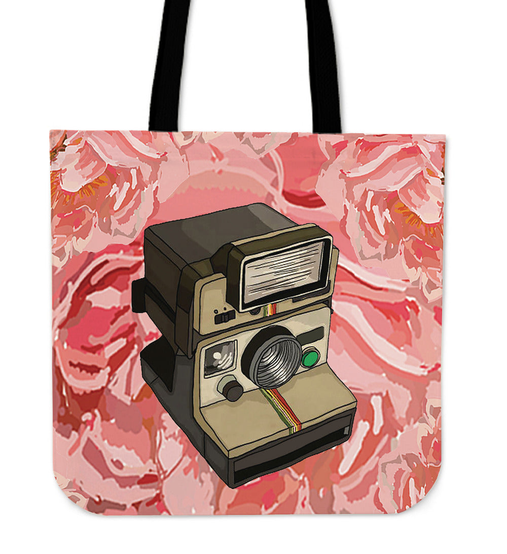 Polaroid Rose Linen Tote Bag