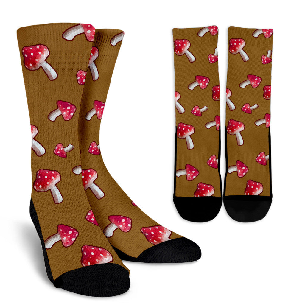 Mushroom Pattern Socks
