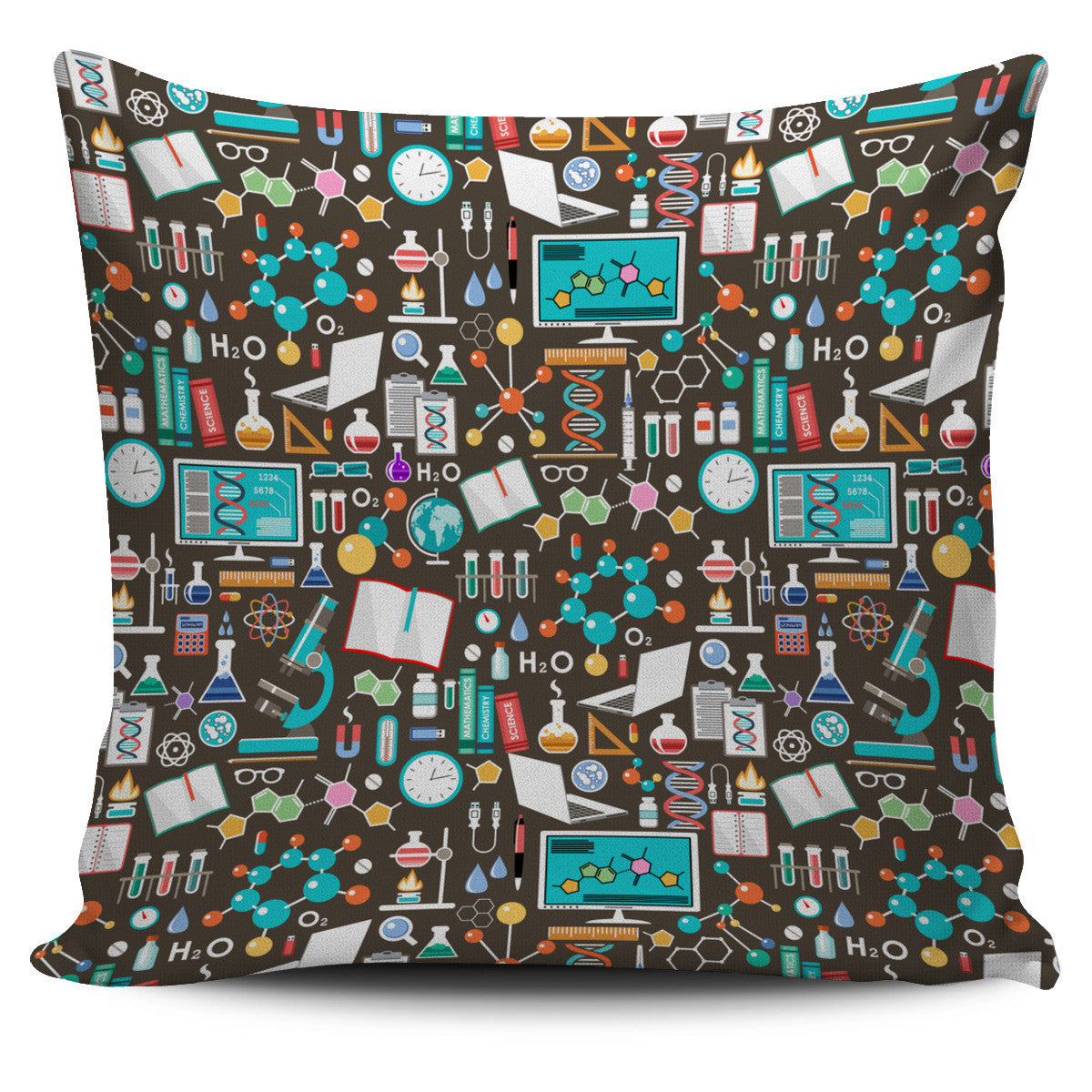 Science Pattern Linen Pillow Cover
