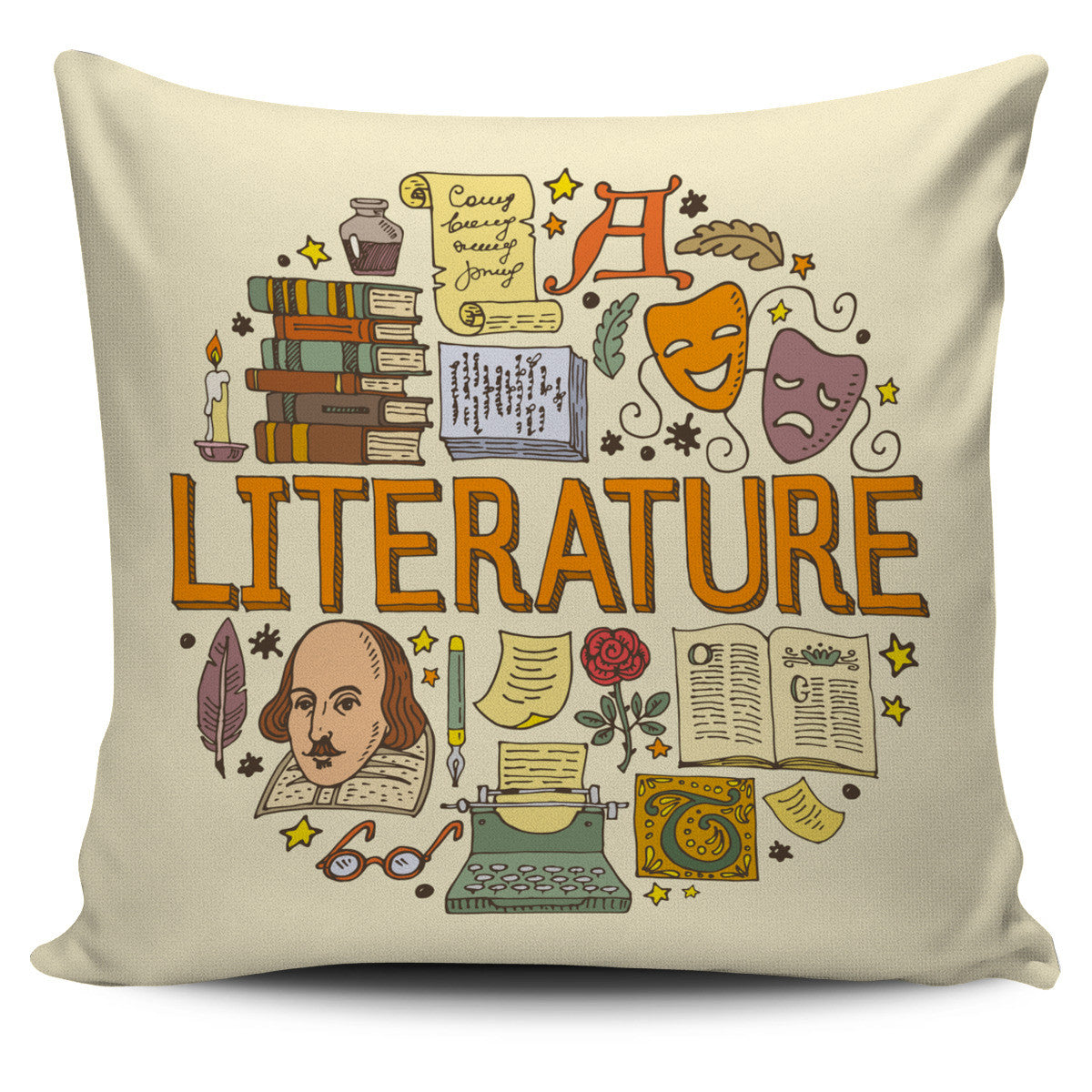 Literature Pillow Cover