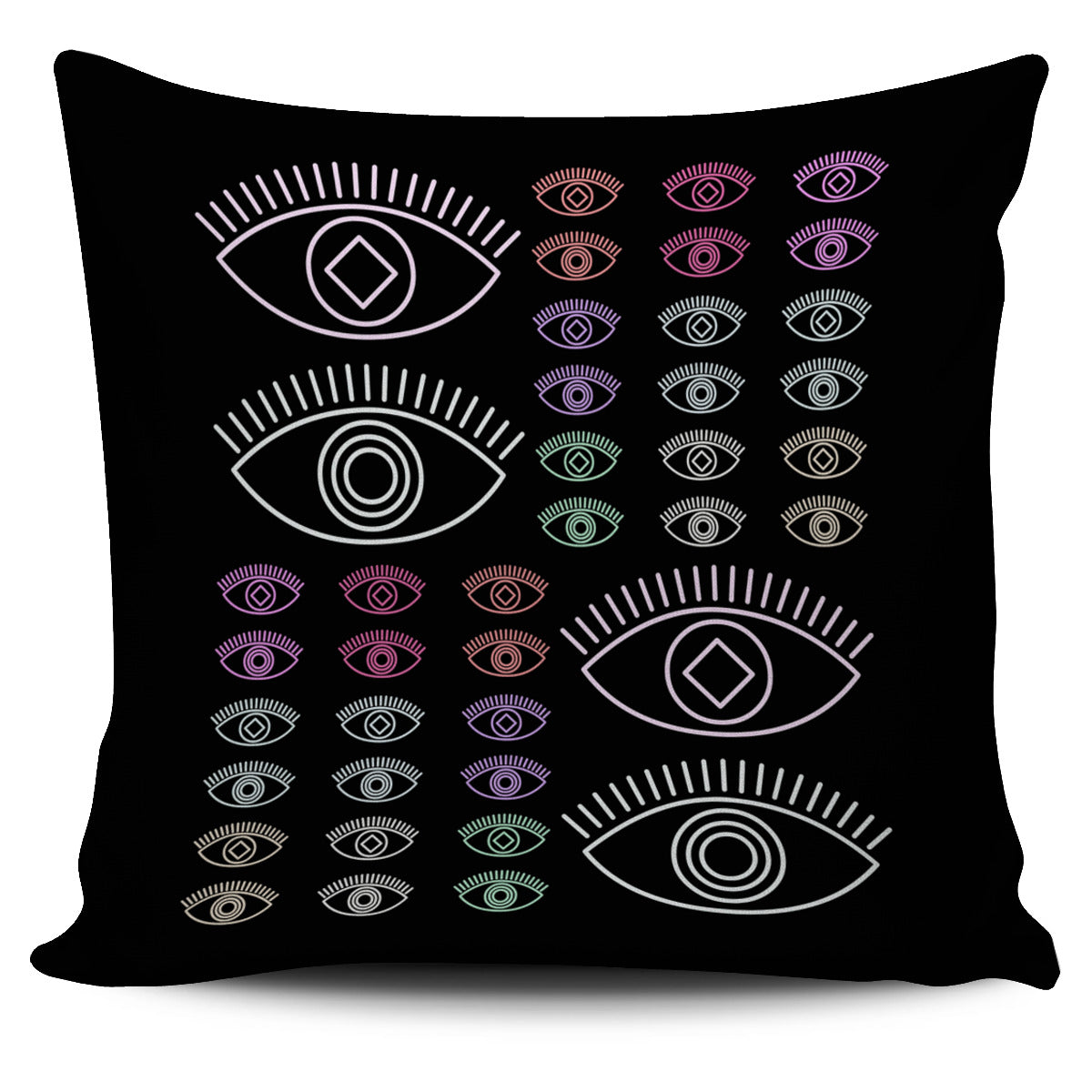 Neon Optometry Eyes Pillow Cover