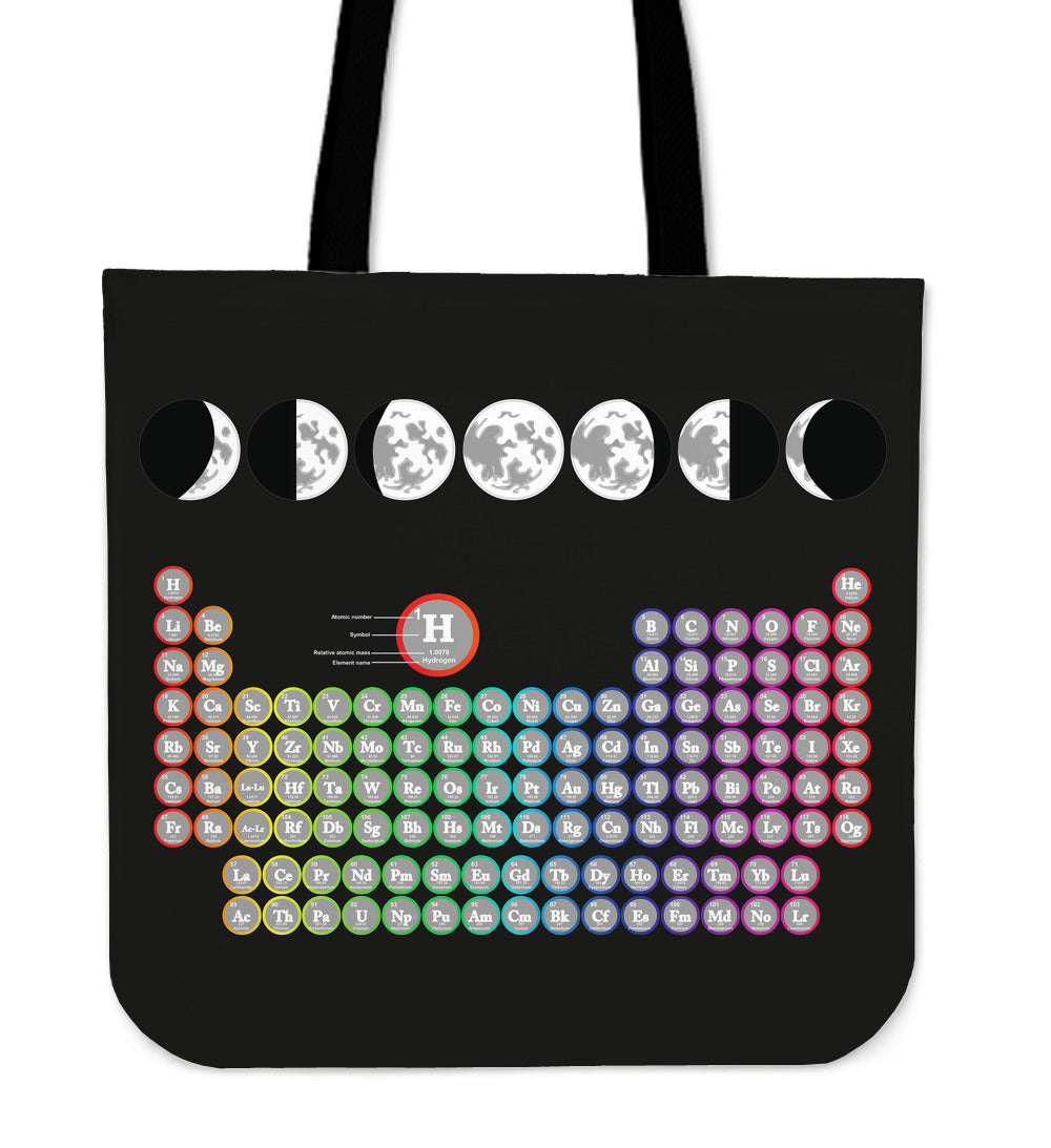 Periodic Table Moon Phase Tote Bag