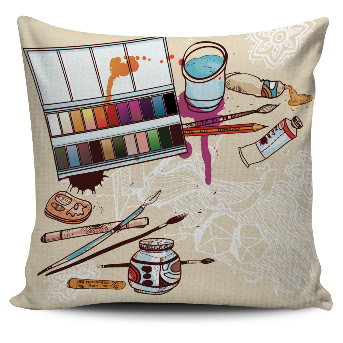 Artistic Tools Pillow Cover