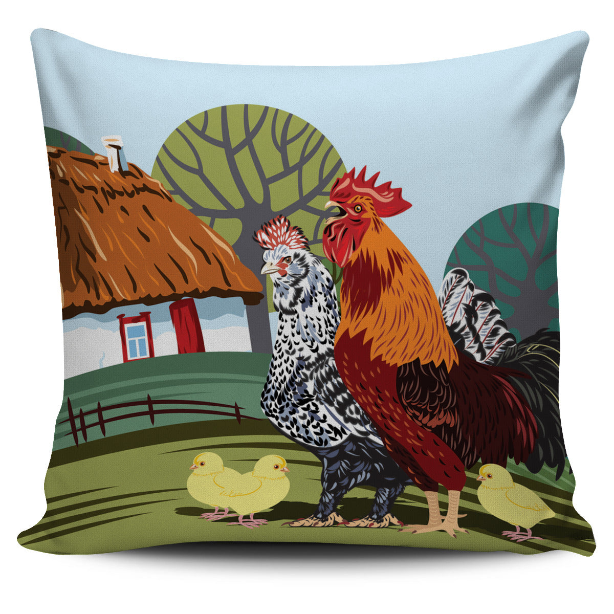 Rural Landscape Pillow Cover