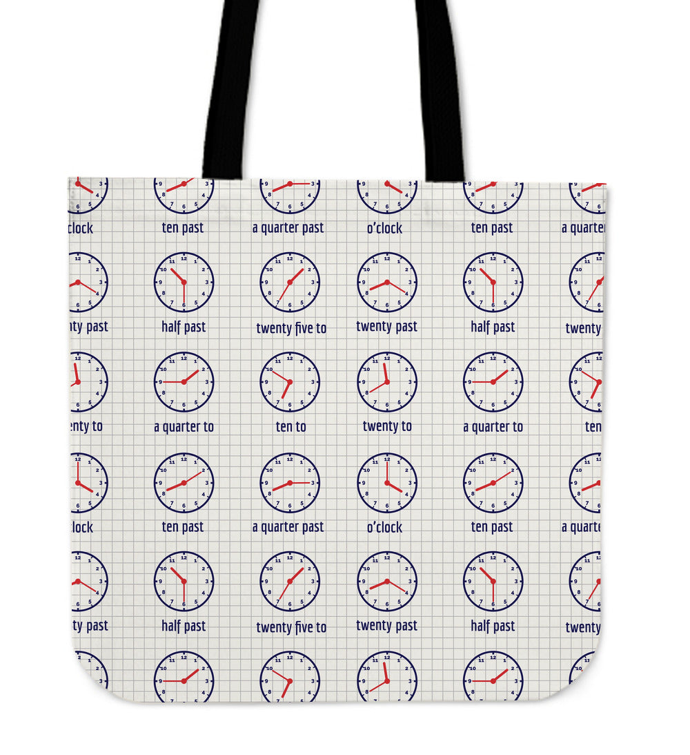 Time Composition Notebook Cloth Tote Bag
