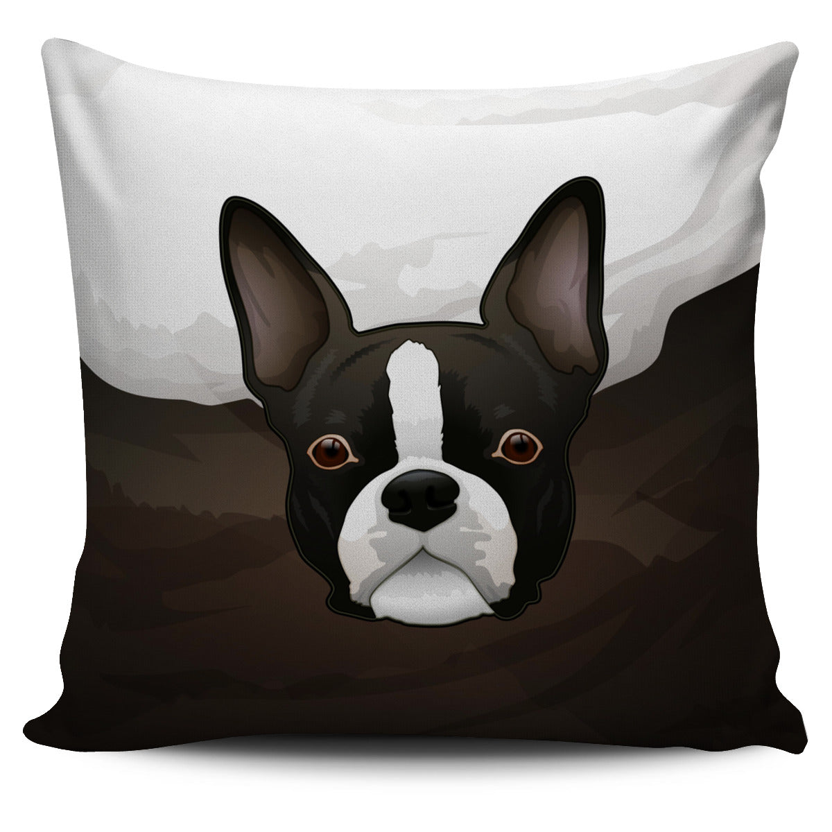 Real Boston Terrier Pillow Cover