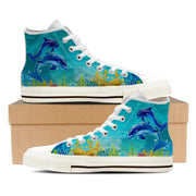 Dolphin Shoes Women's High Top White