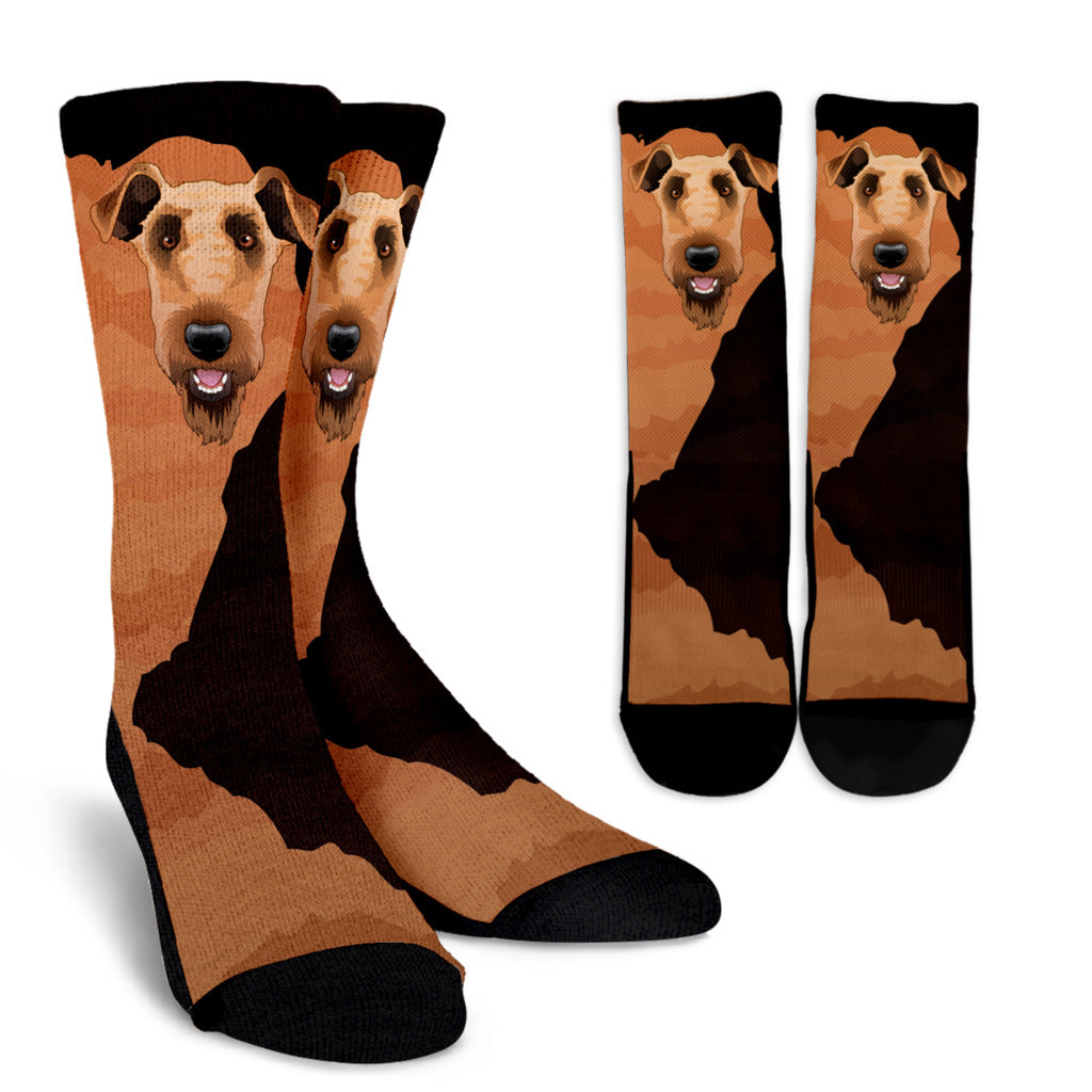 Real Airedale Terrier Socks