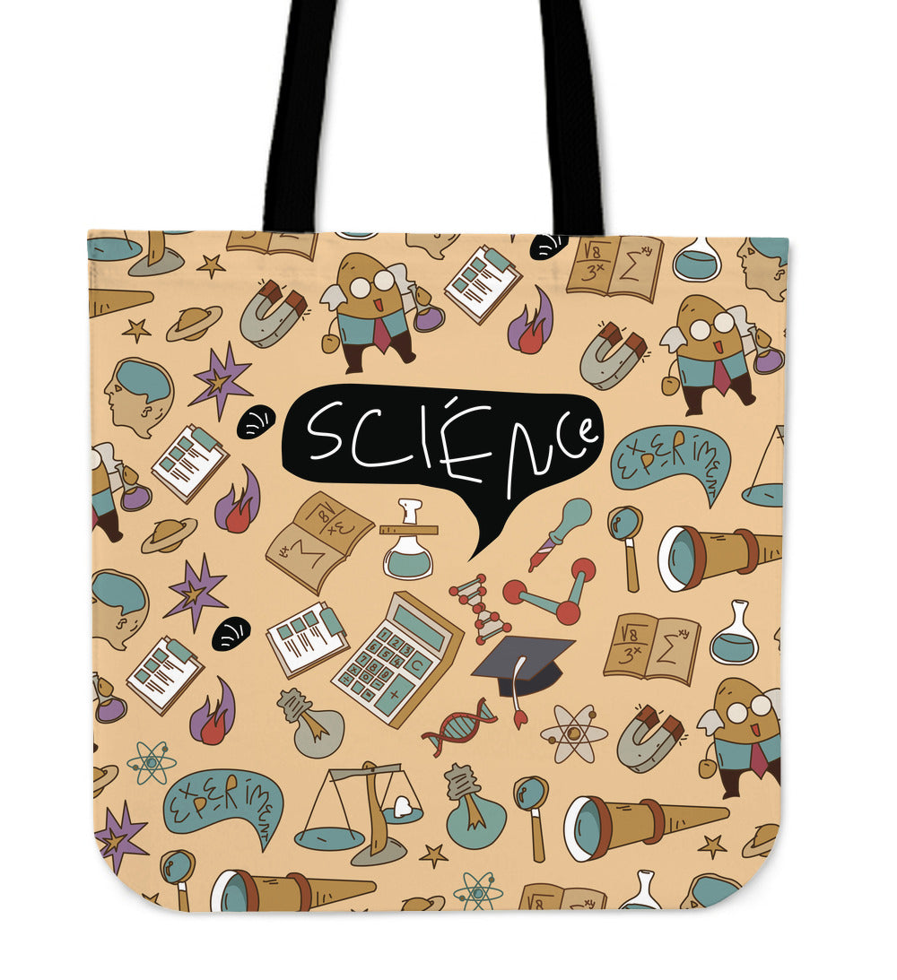 Vintage Scientist Linen Tote Bag