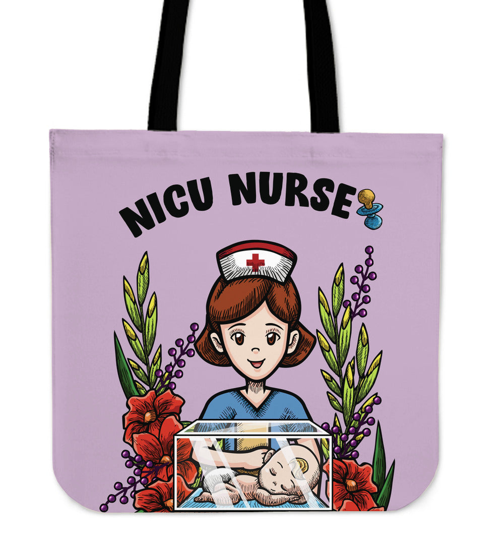 NICU Nurse Linen Tote Bag