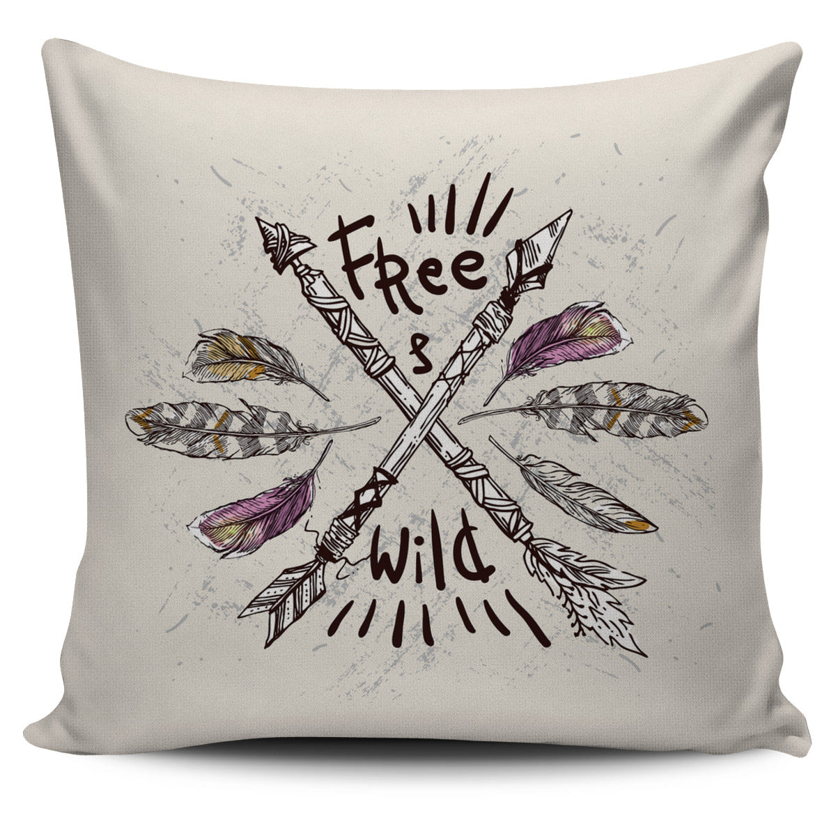 Free And Wild Pillow Cover