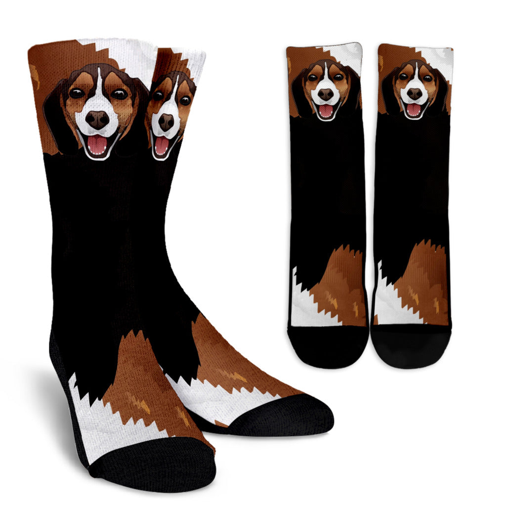 Real Beagle Dog Socks