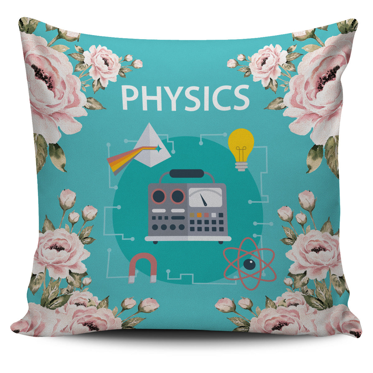 Floral Physics Pillow Cover