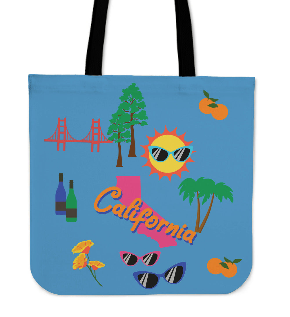 California State Linen Tote Bag