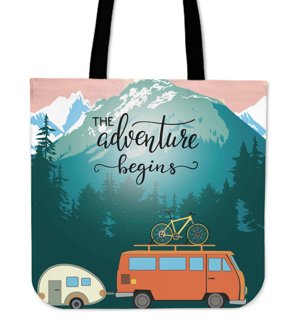 Adventure Linen Tote Bag