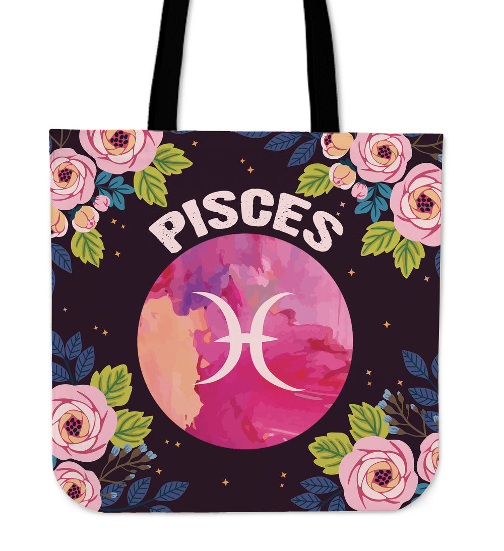 Pisces Vibes Linen Tote Bag