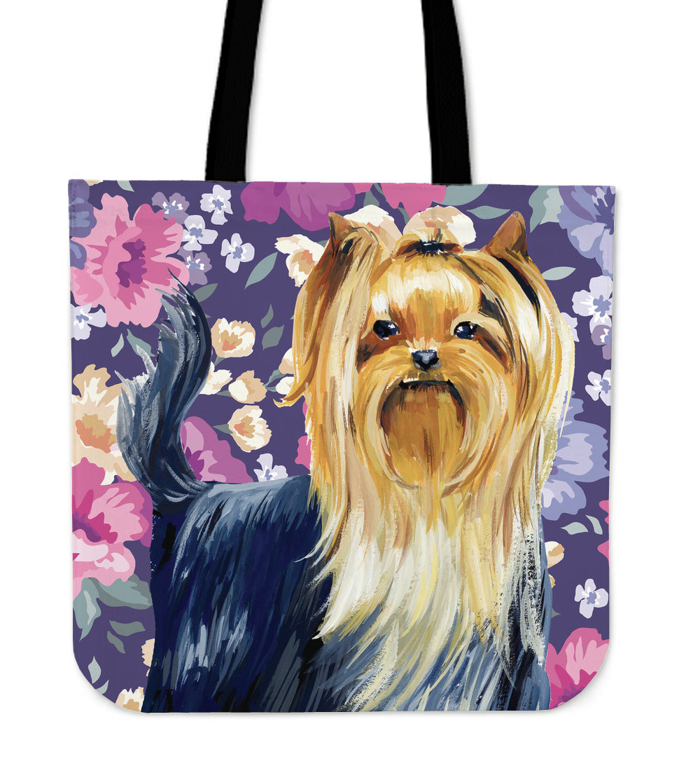 Yorkshire Terrier Sweetheart Linen Tote Bag