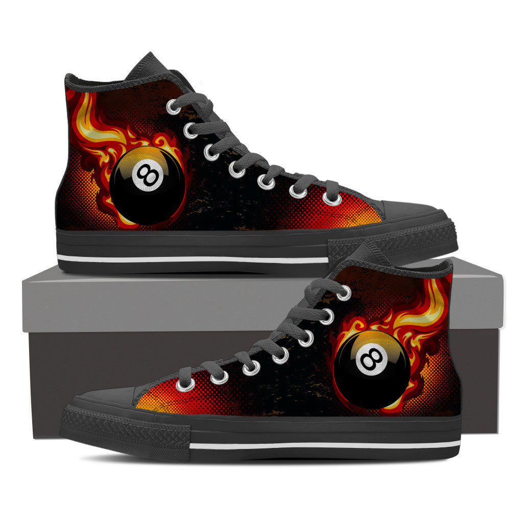 8 Ball on Fire Shoes