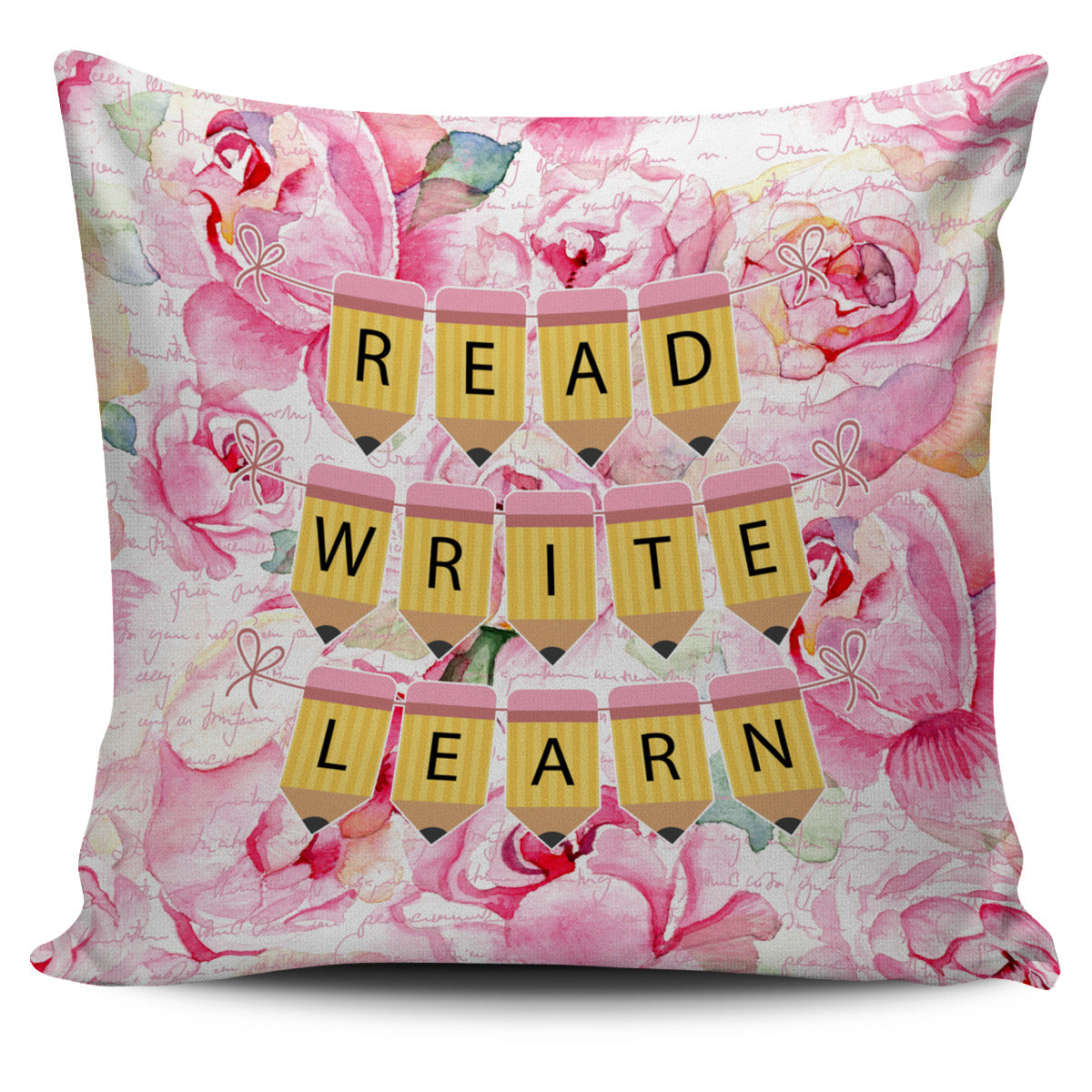 Pencil Banner Pillow Cover