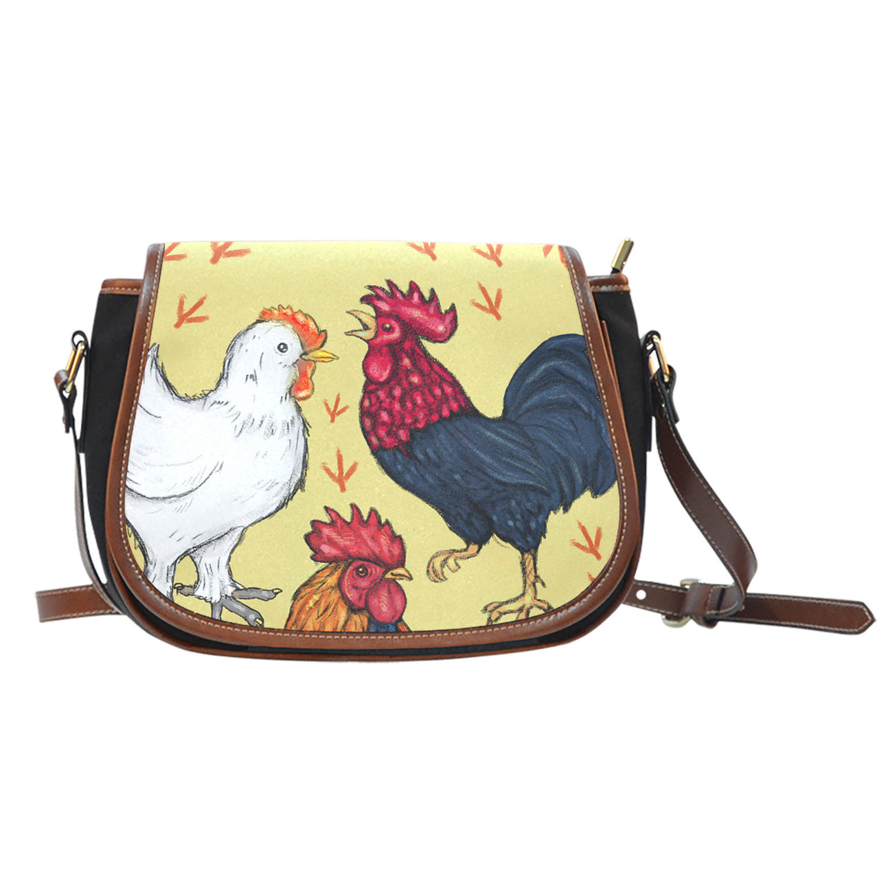 Art Chicken Saddle Bag
