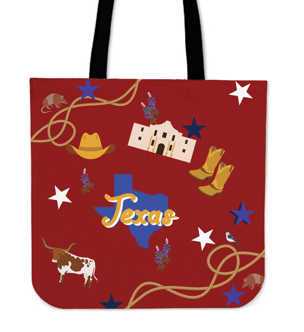 Texas State Linen Tote Bag