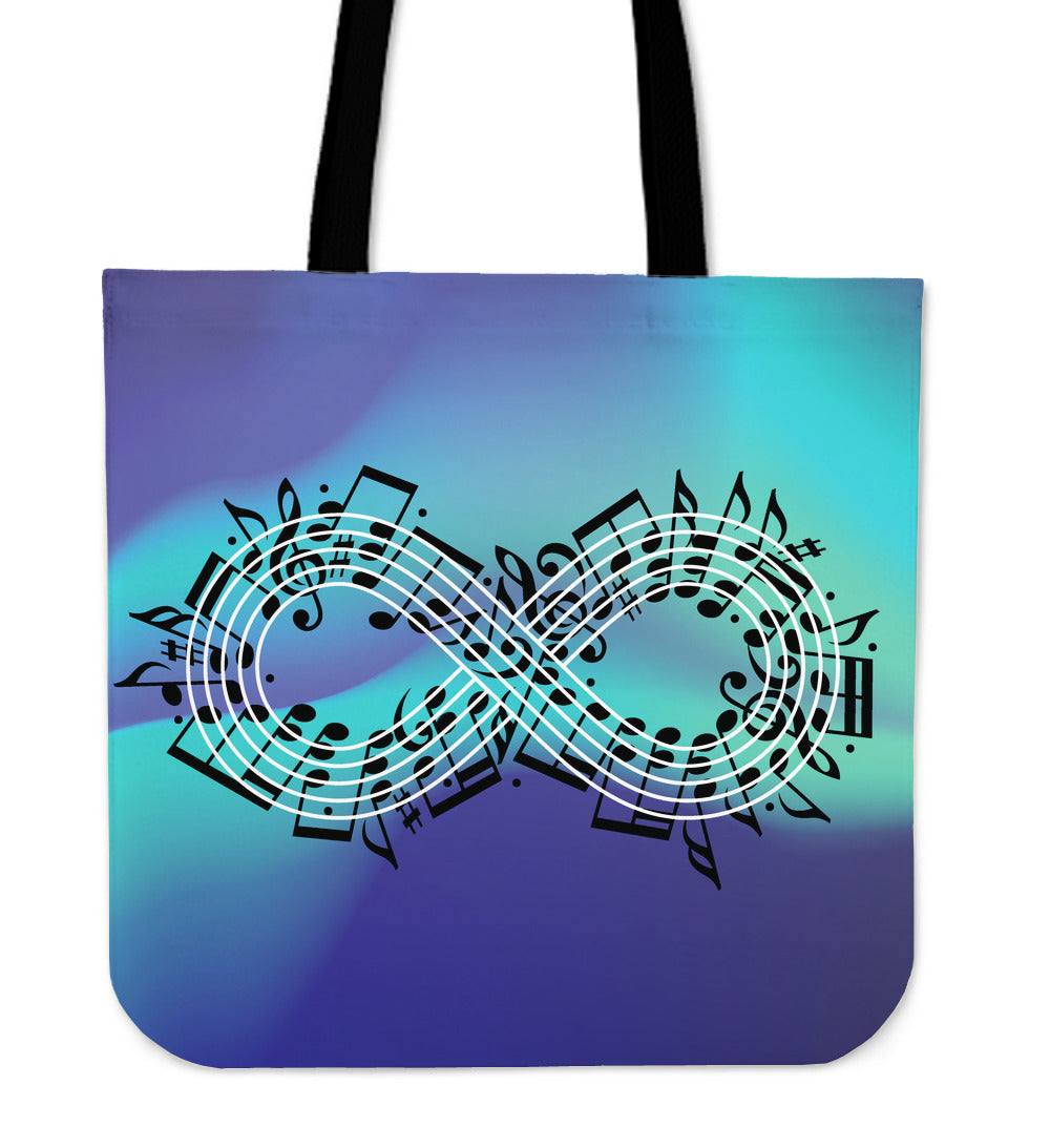 Infinite Music Linen Tote Bag
