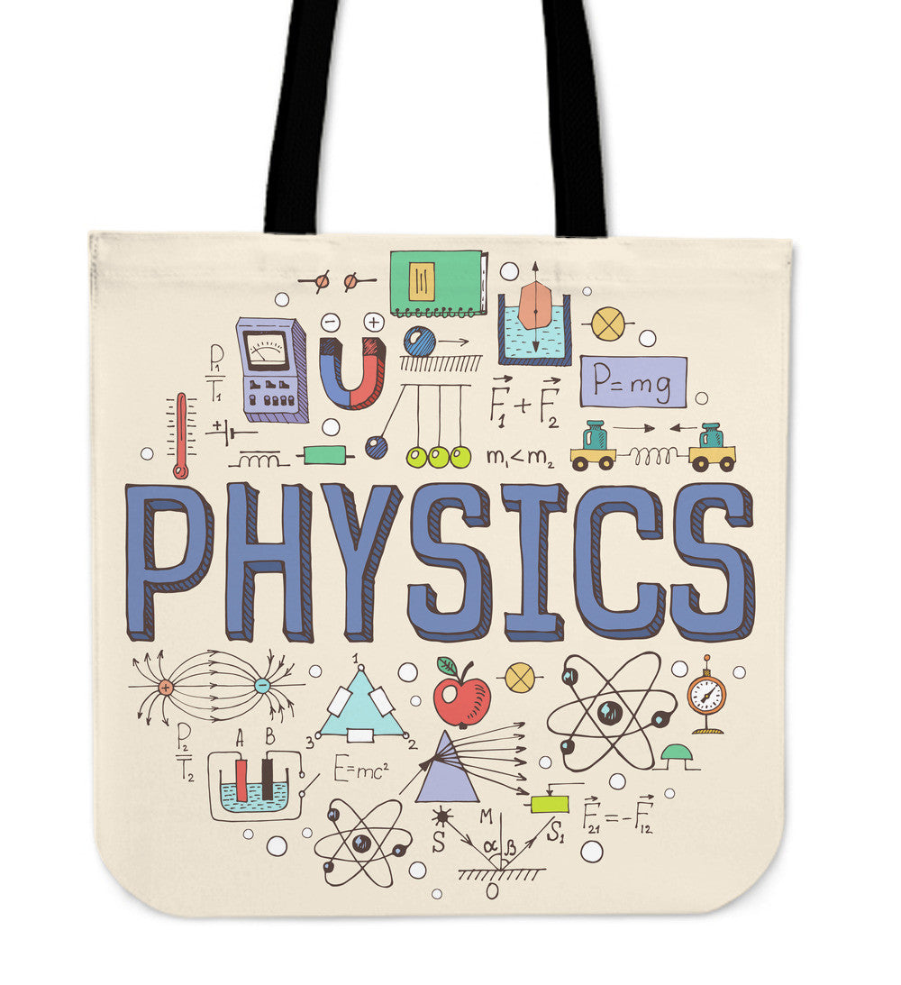 Physics Pattern Linen Tote Bag