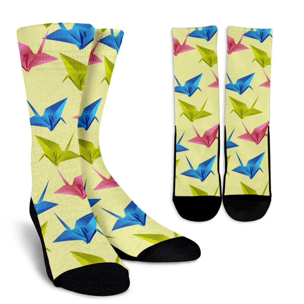 Origami Crane Socks