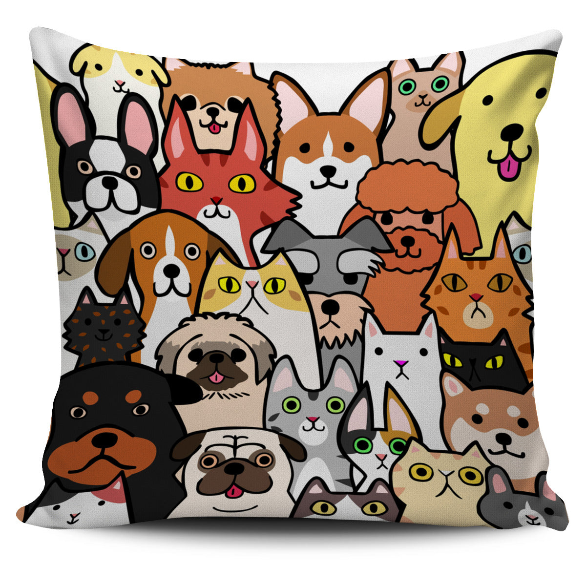 Cats And Dogs Veterinarian Pillow Cover