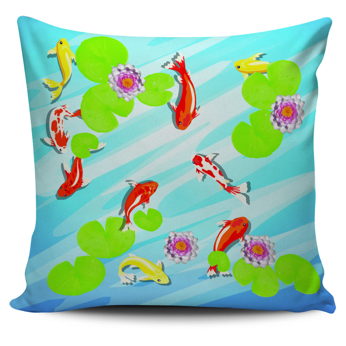 Koi Water Garden Pillow Cover