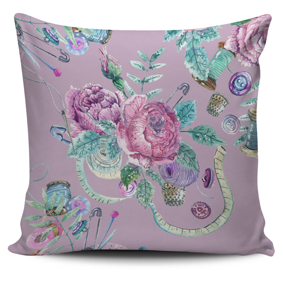 Watercolor Sewing Pillow Cover