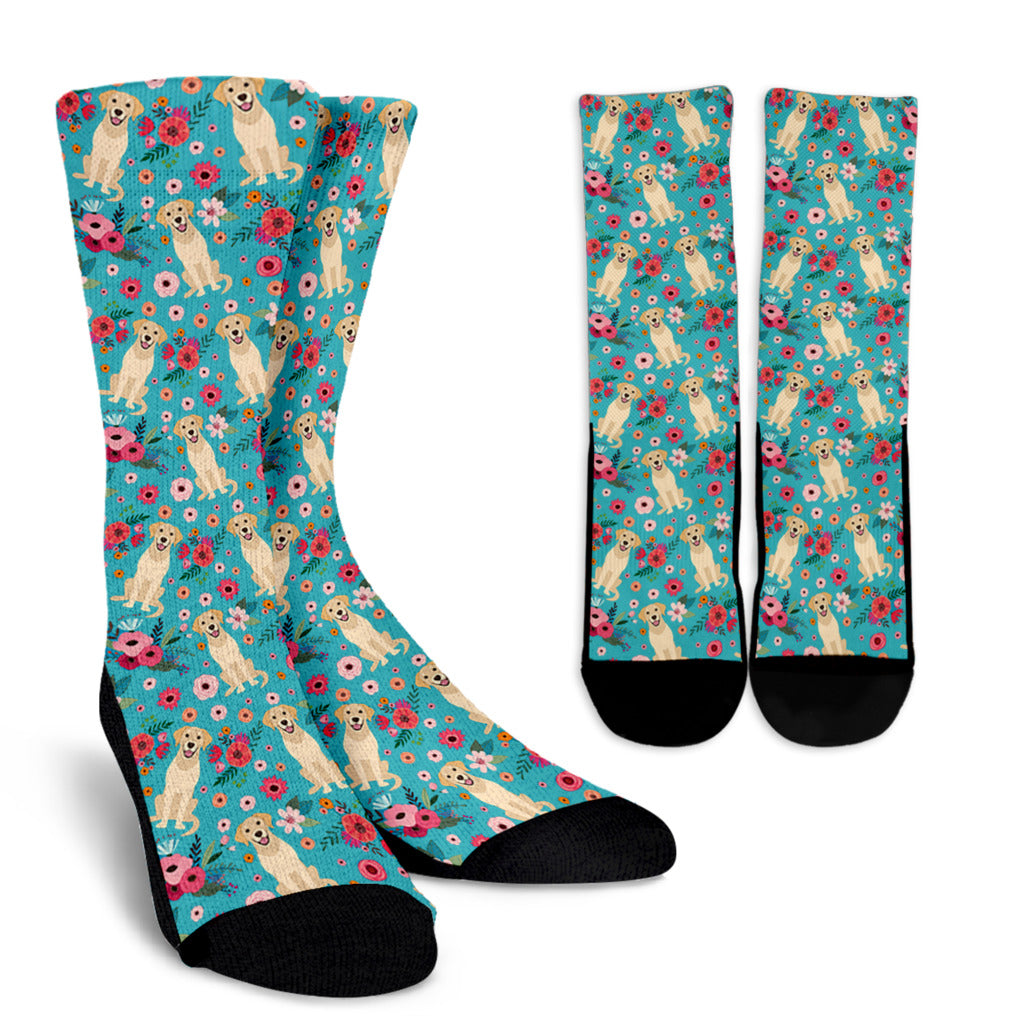 Labrador Flower Socks