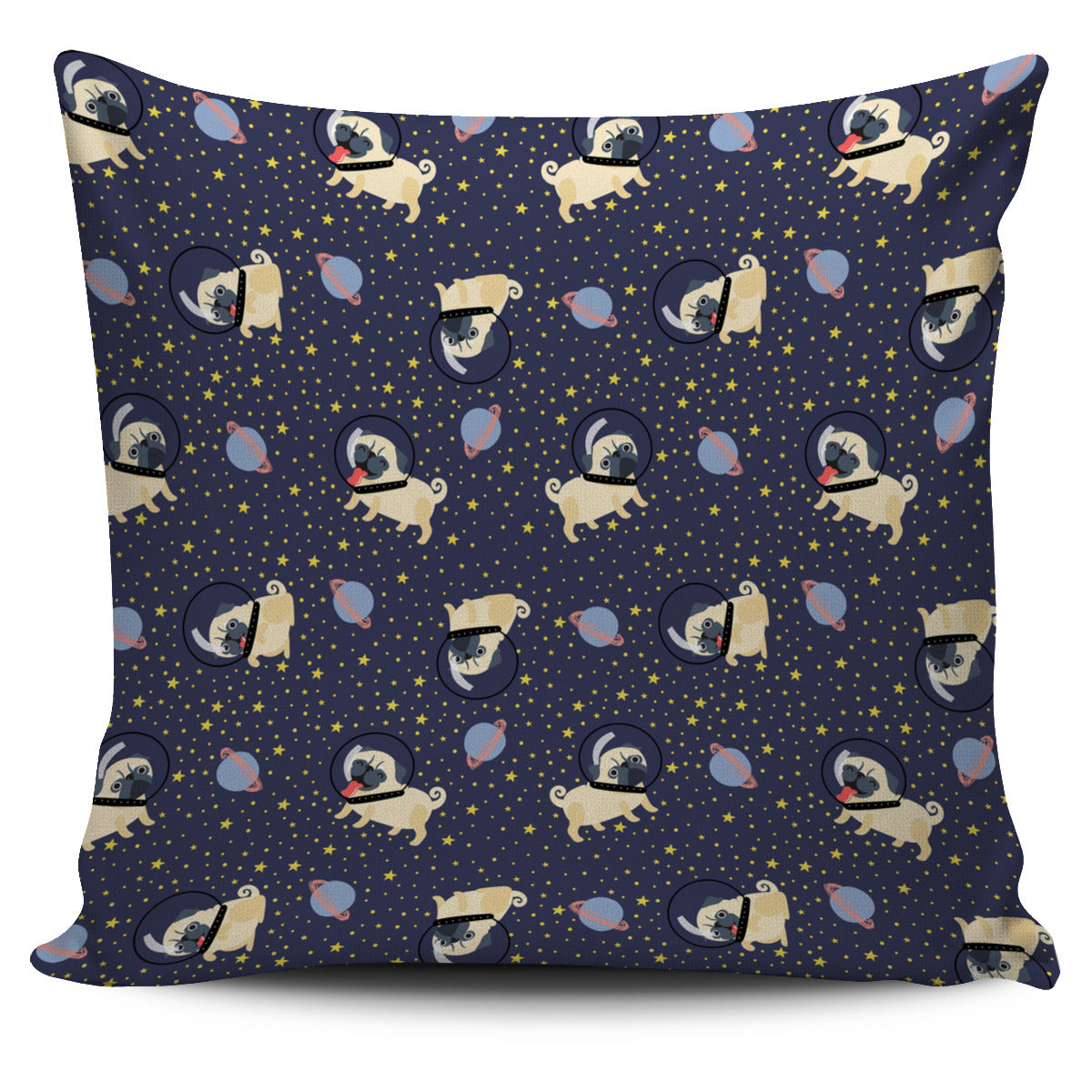 Space Pug Pillow Cover
