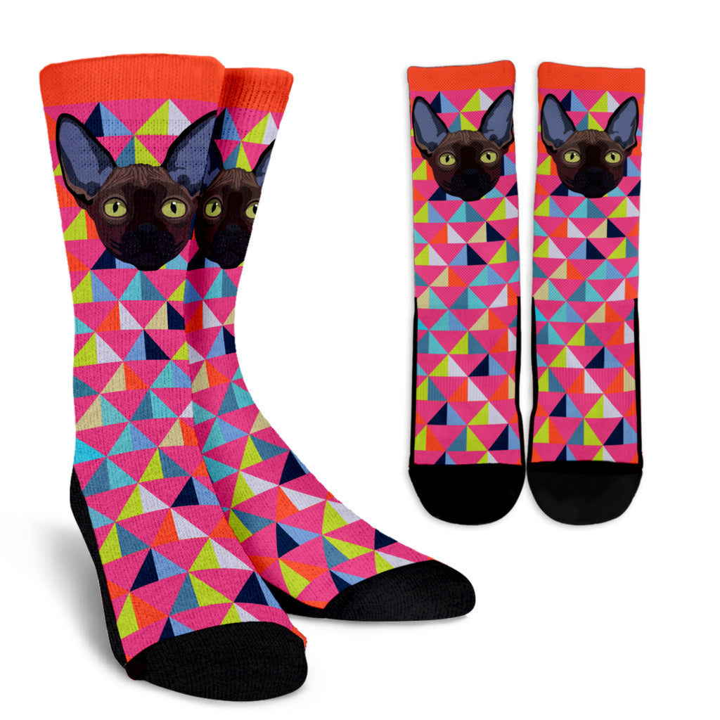 Colorful Sphynx Cat Socks