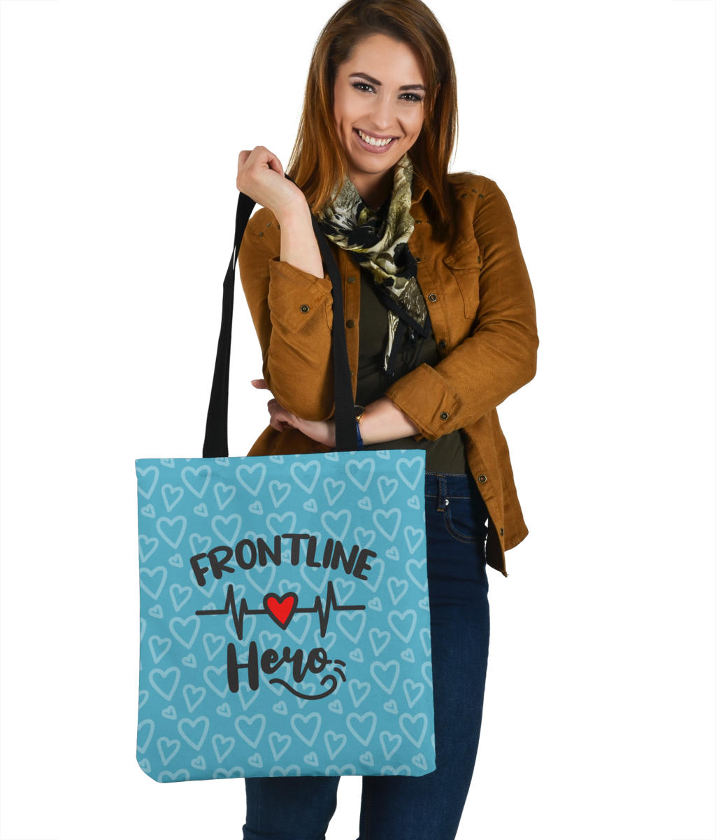 Frontline Worker Heart Cloth Tote Bag