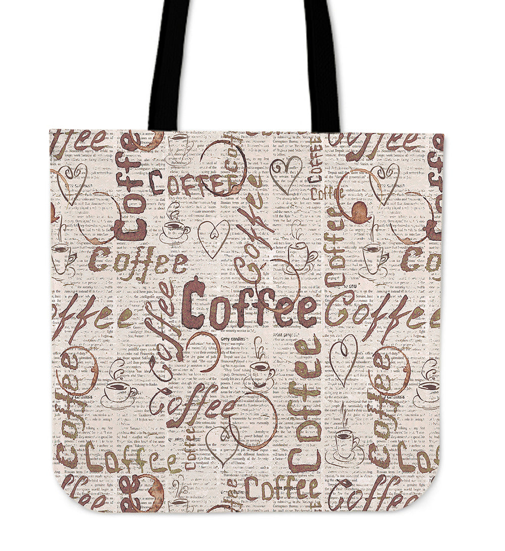 Coffee Stain Linen Tote Bag