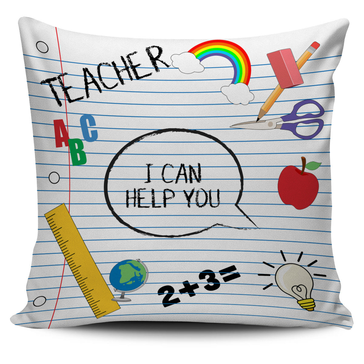 Bold Teacher Pillow Cover