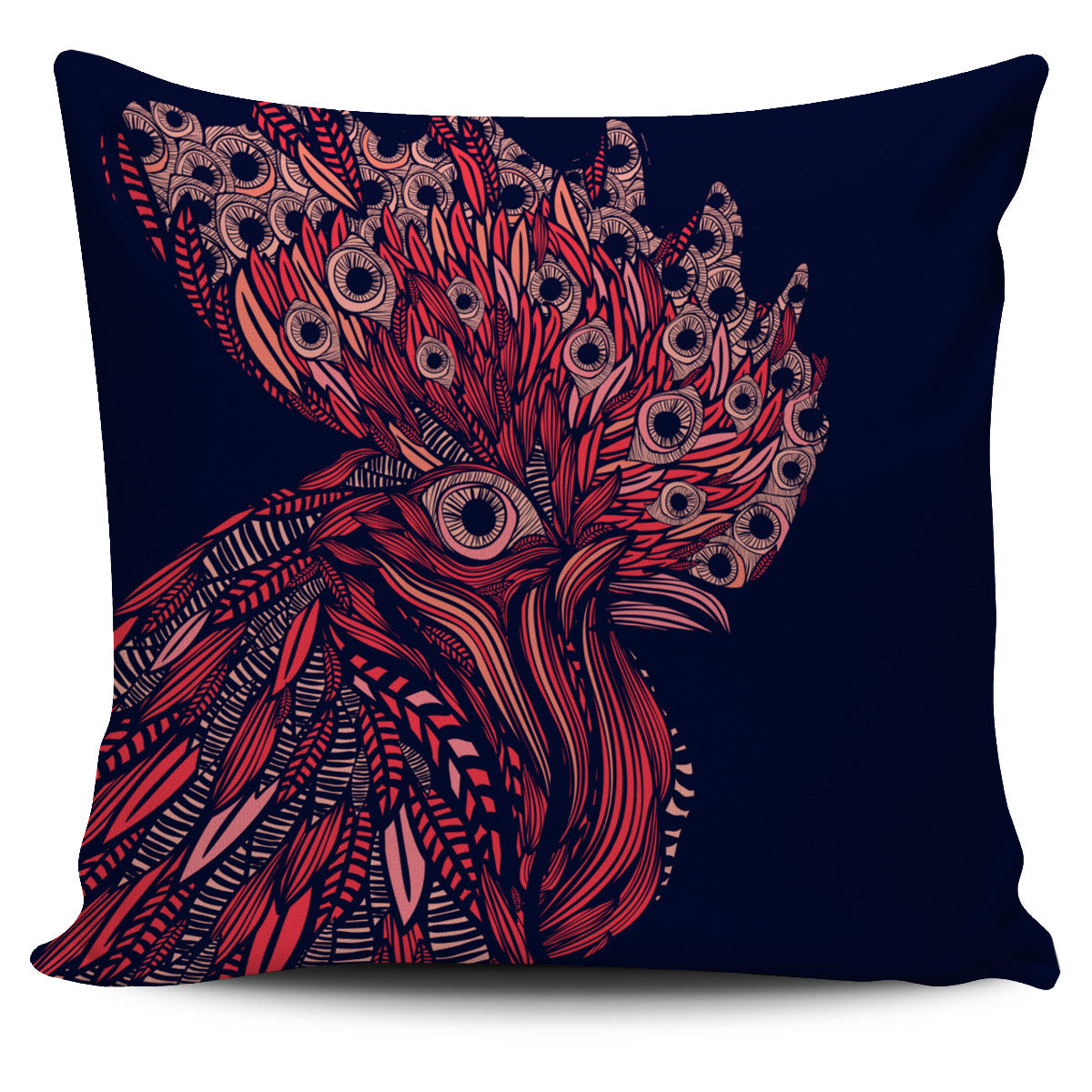 Artsy Rooster Pillow Case