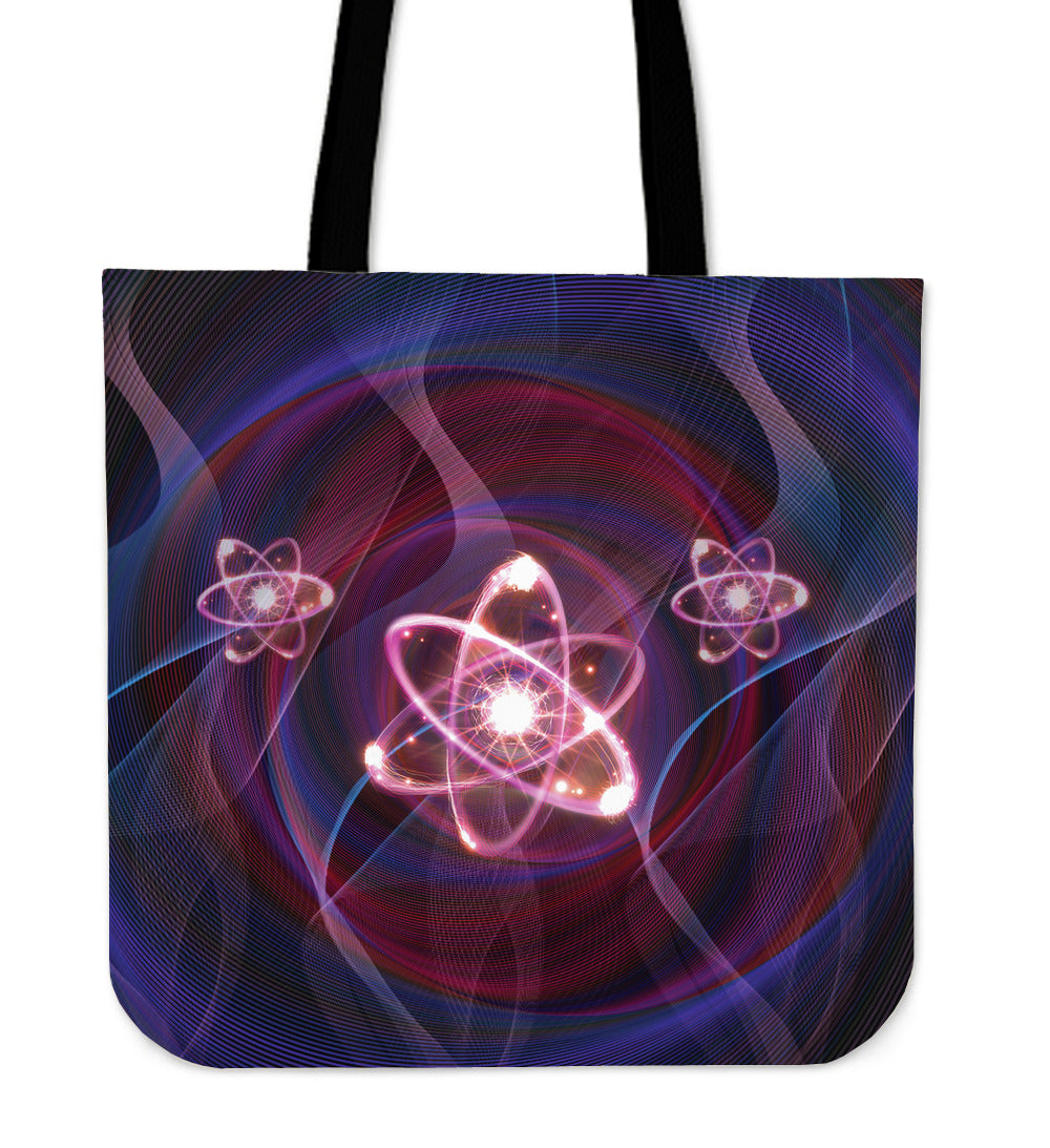 Mystical Atom Linen Tote Bag