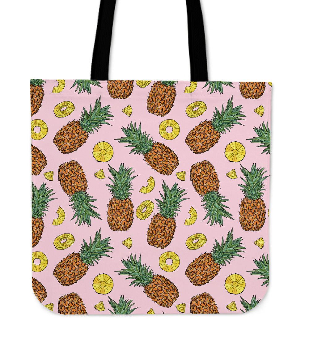 Pineapple Linen Tote Bag
